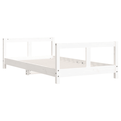 vidaXL Estrutura de cama infantil 80x160 cm pinho maciço branco