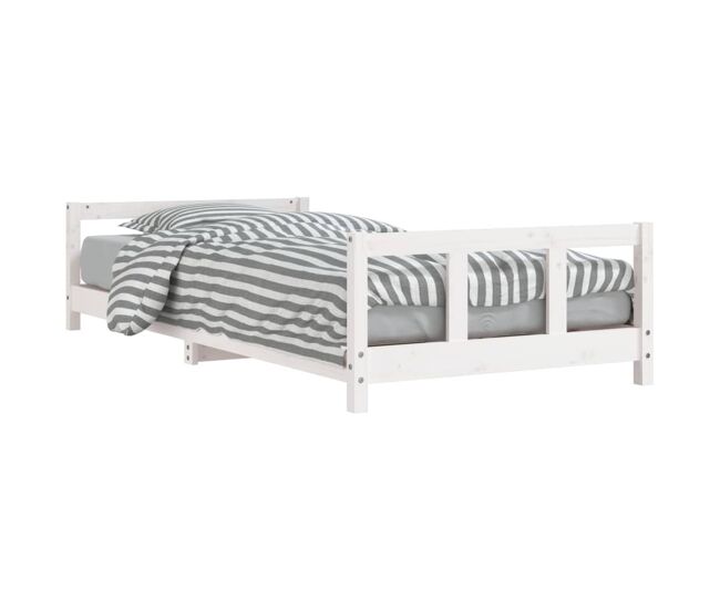 Vidaxl estructura de cama para niños madera de pino blanco 90x190 cm