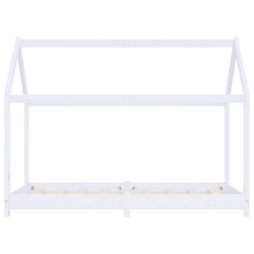 vidaXL Estrutura de cama para crianças 70x140 cm pinho maciço branco