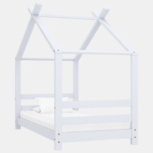 vidaXL Estrutura de cama para crianças 70x140 cm pinho maciço branco