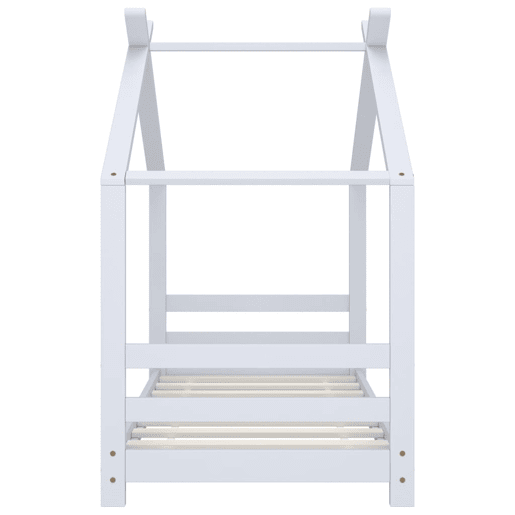 vidaXL Estrutura de cama para crianças 70x140 cm pinho maciço branco
