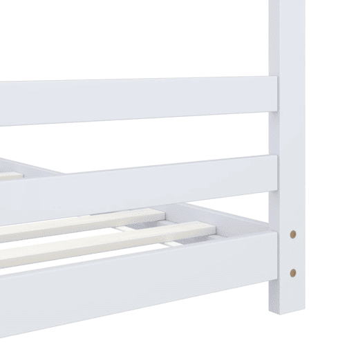 vidaXL Estrutura de cama para crianças 70x140 cm pinho maciço branco