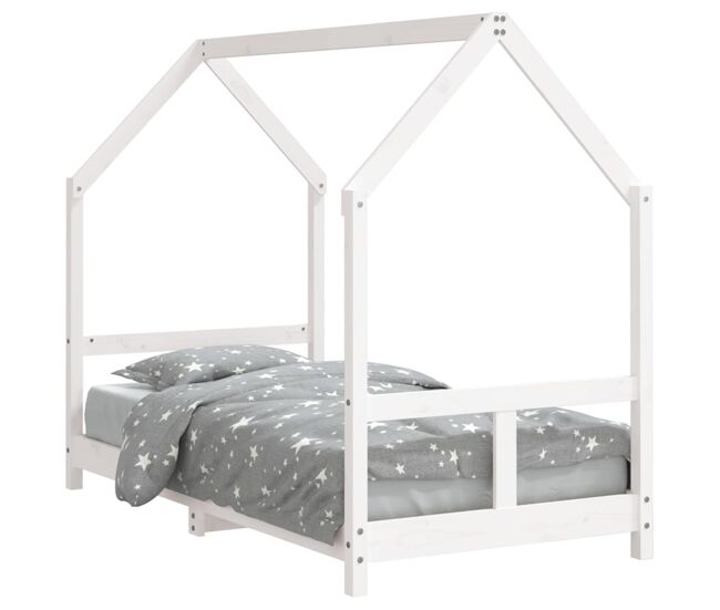 Vidaxl estructura de cama para niños madera de pino blanco 80x160 cm