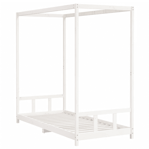 vidaXL Estrutura de cama infantil 90x200 cm pinho maciço branco vidaXL Estrutura de cama infantil 90x200 cm pinho maciço branco