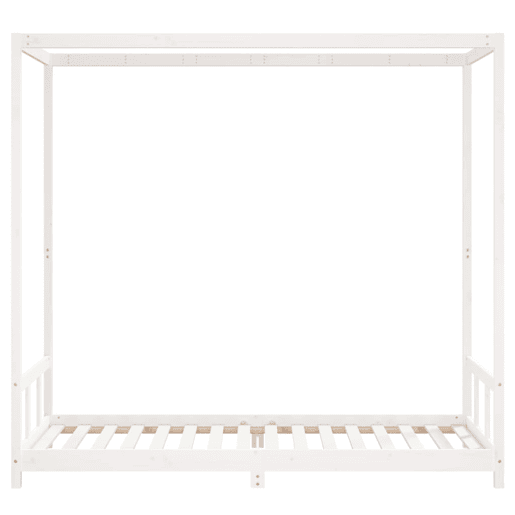 vidaXL Estrutura de cama infantil 90x200 cm pinho maciço branco vidaXL Estrutura de cama infantil 90x200 cm pinho maciço branco