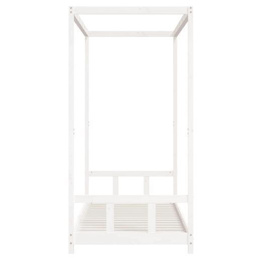 vidaXL Estrutura de cama infantil 90x200 cm pinho maciço branco vidaXL Estrutura de cama infantil 90x200 cm pinho maciço branco