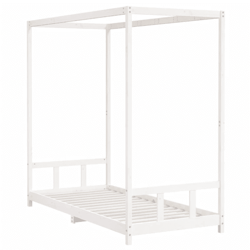 vidaXL Estrutura de cama infantil 90x200 cm pinho maciço branco vidaXL Estrutura de cama infantil 90x200 cm pinho maciço branco