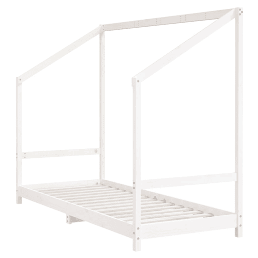 vidaXL Estrutura de cama infantil 2x(80x200) cm pinho maciço branco