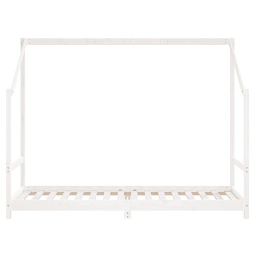 vidaXL Estrutura de cama infantil 2x(80x200) cm pinho maciço branco