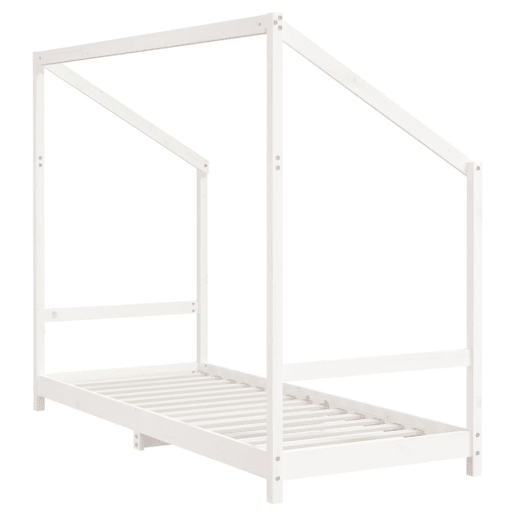 vidaXL Estrutura de cama infantil 2x(80x200) cm pinho maciço branco