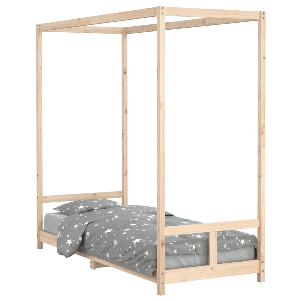 Vidaxl estructura de cama para niños madera maciza de pino 80x200 cm
