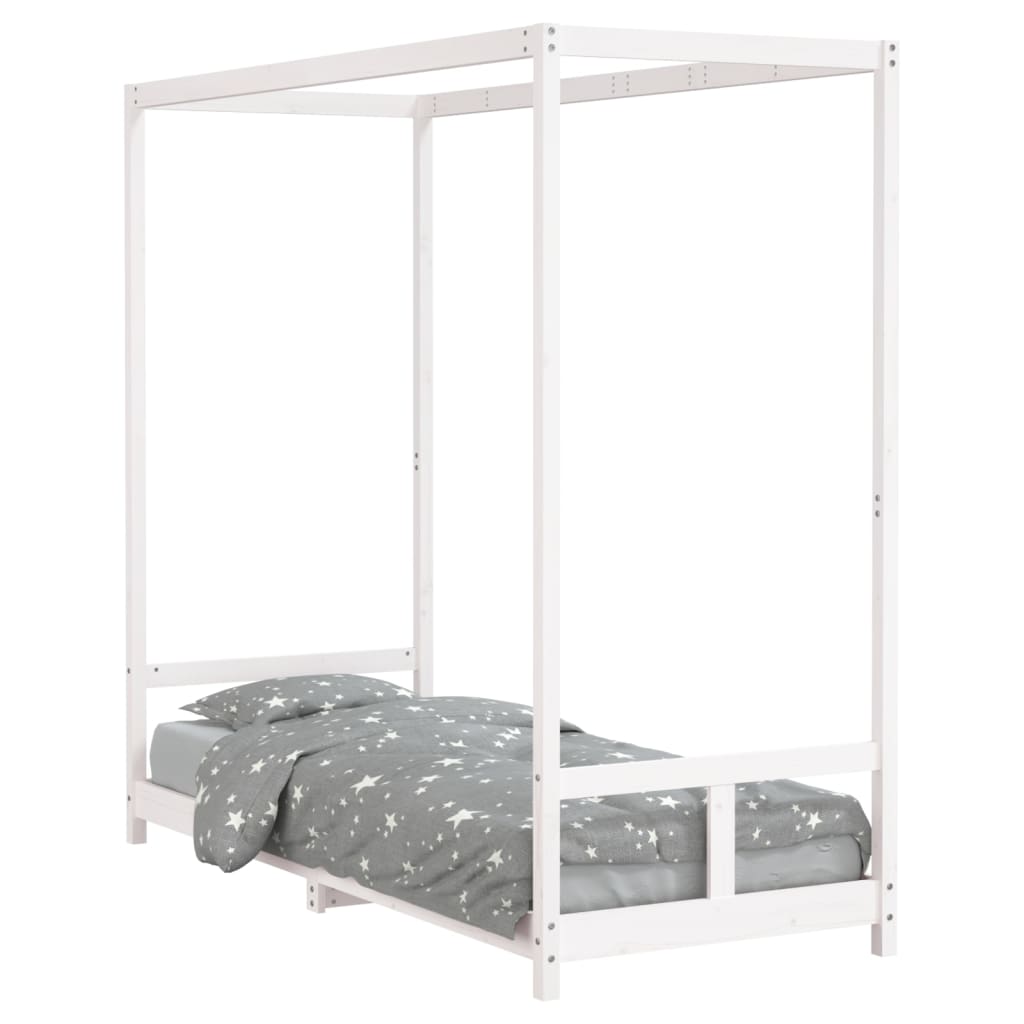 Vidaxl estructura de cama para niños madera de pino blanco 80x200 cm
