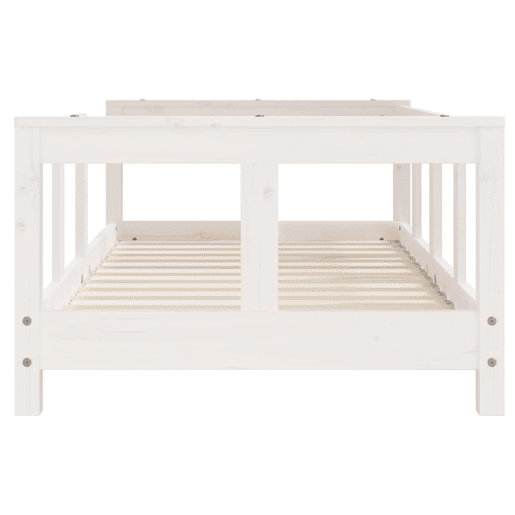 vidaXL Estrutura de cama infantil 70x140 cm pinho maciço branco