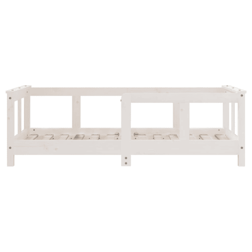 vidaXL Estrutura de cama infantil 70x140 cm pinho maciço branco