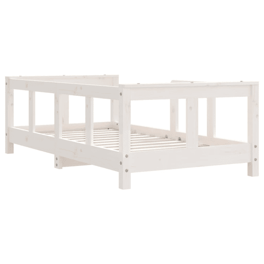 vidaXL Estrutura de cama infantil 70x140 cm pinho maciço branco