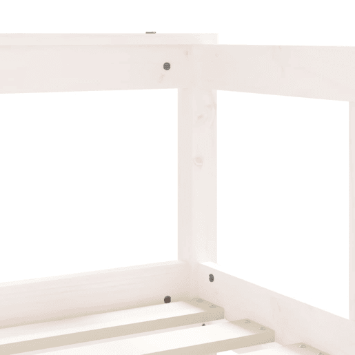 vidaXL Estrutura de cama infantil 70x140 cm pinho maciço branco