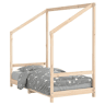 vidaXL Estrutura de cama infantil 80x160 cm pinho maciço