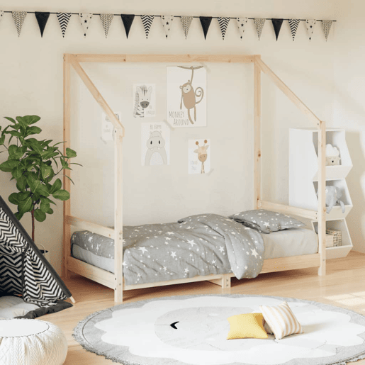 vidaXL Estrutura de cama infantil 80x160 cm pinho maciço vidaXL Estrutura de cama infantil 80x160 cm pinho maciço