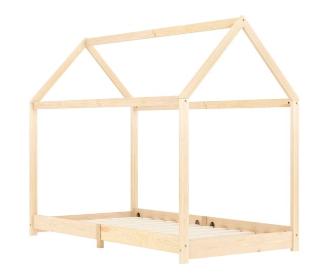 Vidaxl estructura de cama infantil de madera maciza de pino 90x200 cm