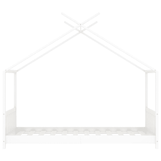 vidaXL Estrutura de cama para crianças 70x140 cm pinho maciço branco