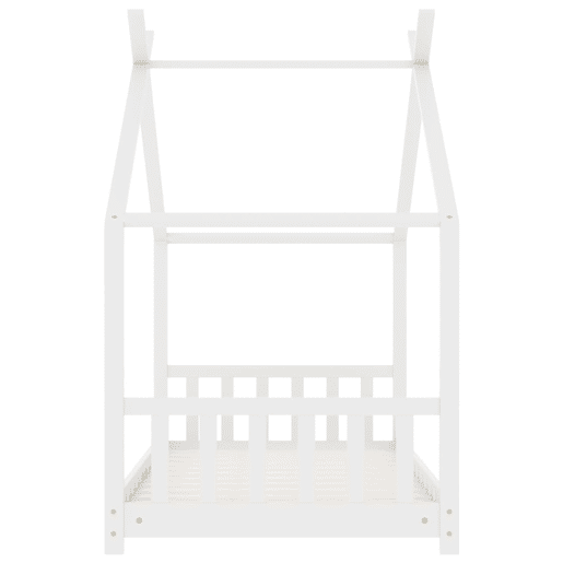 vidaXL Estrutura de cama para crianças 70x140 cm pinho maciço branco
