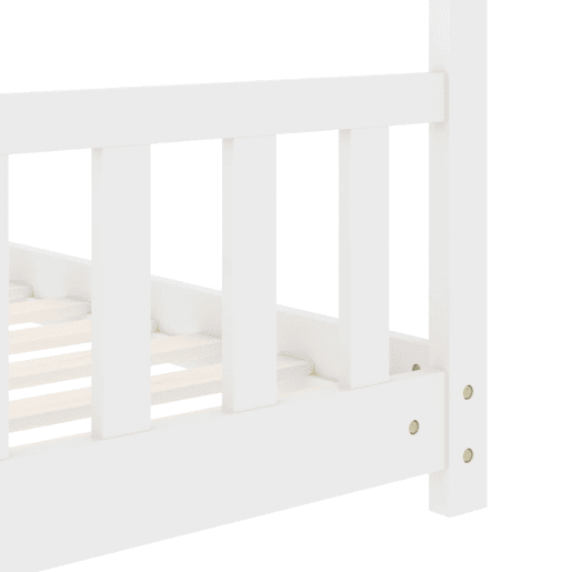 vidaXL Estrutura de cama para crianças 70x140 cm pinho maciço branco