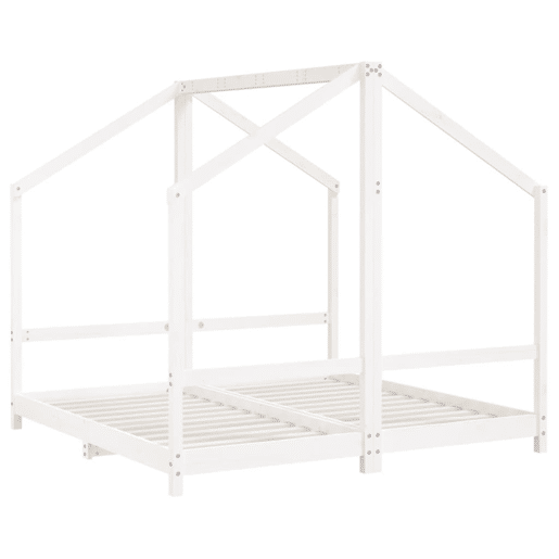 vidaXL Estrutura de cama infantil 2x(80x160) cm pinho maciço branco vidaXL Estrutura de cama infantil 2x(80x160) cm pinho maciço branco