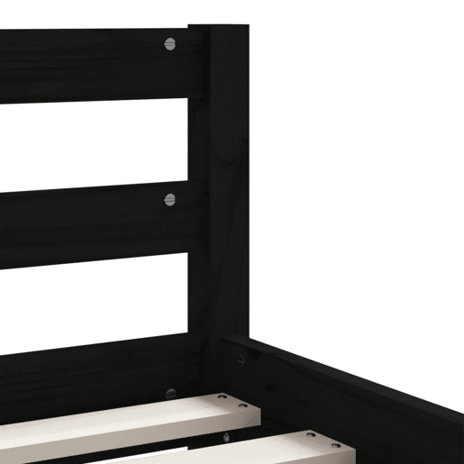 vidaXL Estrutura cama infantil c gavetas 90x200 cm pinho maciço preto