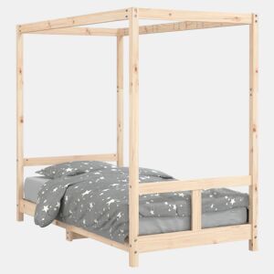 vidaXL Estrutura de cama infantil 80x160 cm pinho maciço