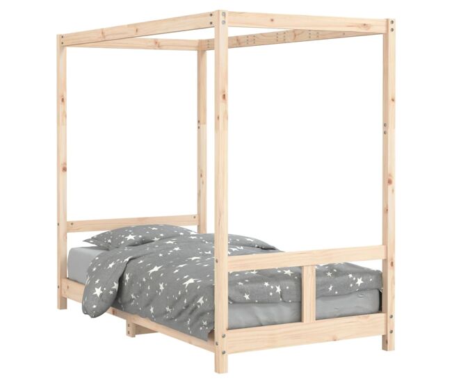 Vidaxl estructura de cama para niños madera maciza de pino 80x160 cm