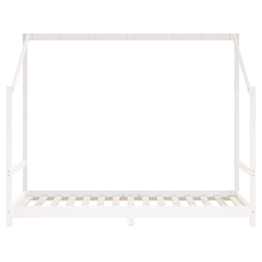 vidaXL Estrutura de cama infantil 90x190 cm pinho maciço branco