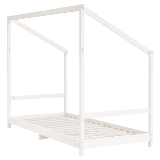 vidaXL Estrutura de cama infantil 90x190 cm pinho maciço branco