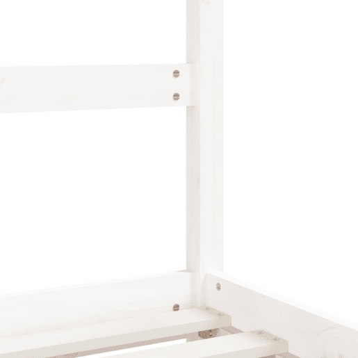 vidaXL Estrutura de cama infantil 90x190 cm pinho maciço branco