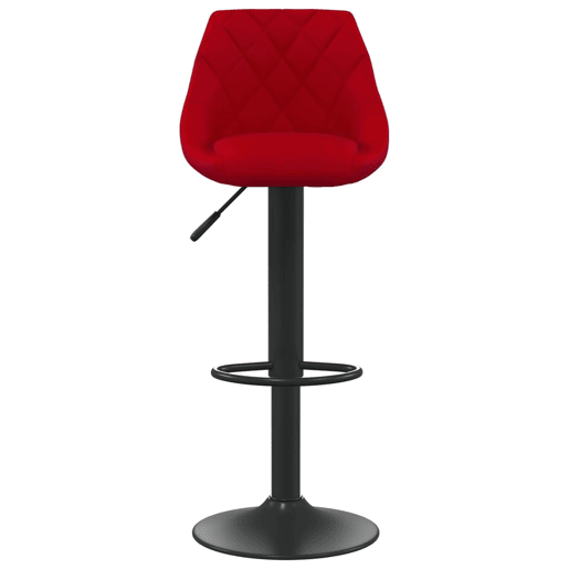 vidaXL Bancos de bar 2 pcs veludo vermelho tinto
