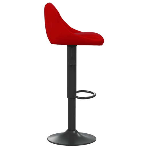 vidaXL Bancos de bar 2 pcs veludo vermelho tinto