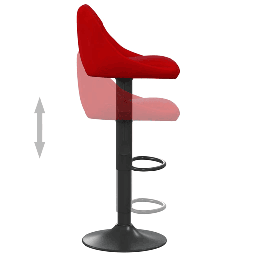 vidaXL Bancos de bar 2 pcs veludo vermelho tinto
