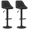 vidaXL Bancos de bar 2 pcs veludo preto