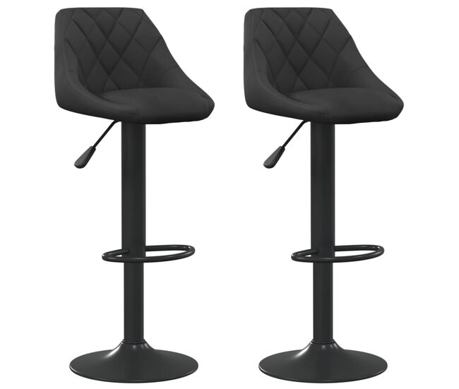 Vidaxl taburetes de cocina 2 unidades terciopelo negro