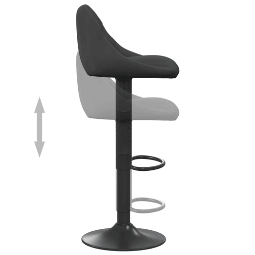 vidaXL Bancos de bar 2 pcs veludo preto