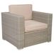 Set mesa , sofá, sillón y reposapiés Set mesa , sofá, sillón y reposapiés Gris