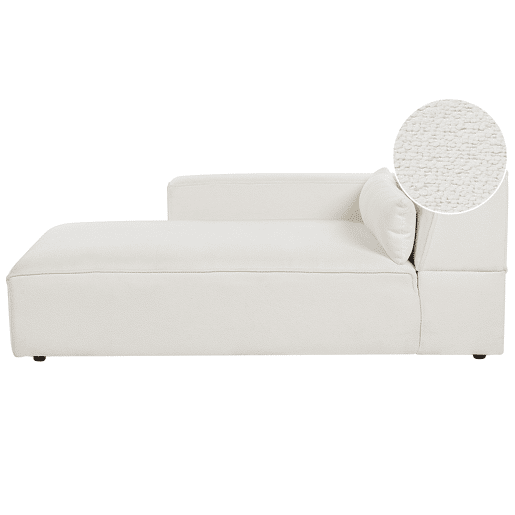 Beliani Chaise longue à direita Bouclé HELLNAR