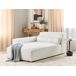 Beliani Chaise longue derecho Bouclé HELLNAR Beliani Chaise longue derecho Bouclé HELLNAR Blanco/ Beige
