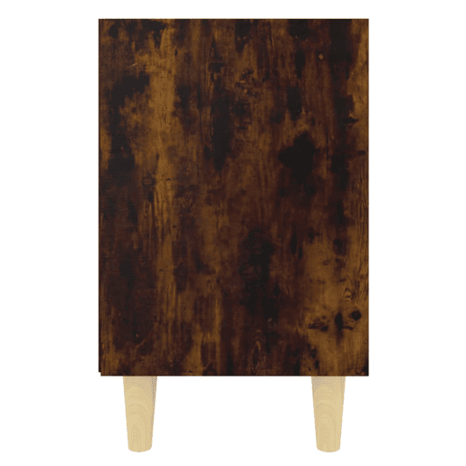 vidaXL Mesa cabeceira pernas de madeira 40x30x50 cm carvalho fumado vidaXL Mesa cabeceira pernas de madeira 40x30x50 cm carvalho fumado