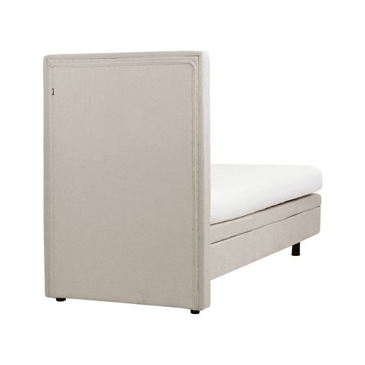 Cama ajustável Tecido DUKE II 80 x 200 cm Creme claro