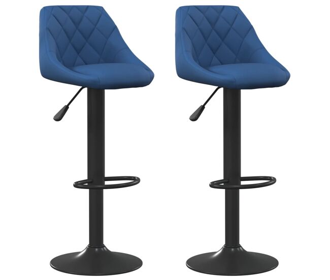 Vidaxl taburetes de cocina 2 unidades terciopelo azul