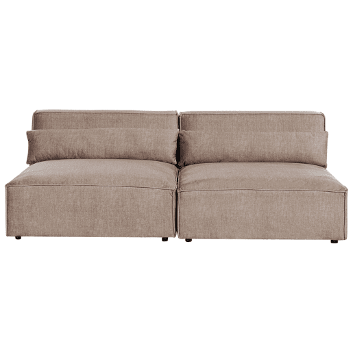 Sofá modular HELLNAR Tecido Castanho claro 2 lugares Sofá modular HELLNAR Tecido Castanho claro 2 lugares