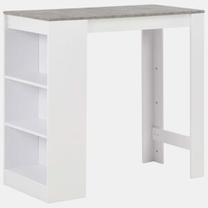 vidaXL Mesa de bar com prateleira branco 110x50x103 cm