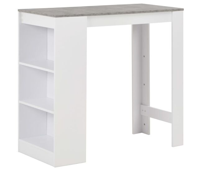 Vidaxl mesa alta de cocina con estantería blanca 110x50x103 cm
