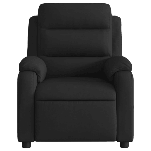 vidaXL Poltrona reclinável de massagens elétrica tecido preto
