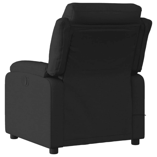 vidaXL Poltrona reclinável de massagens elétrica tecido preto